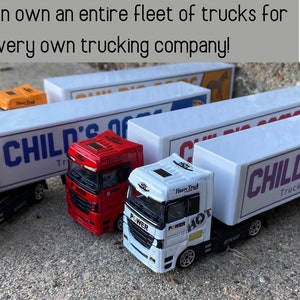 Personalized toy truck, customized with your child's name on the side of the truck: birthday, Christmas, any event for children image 7