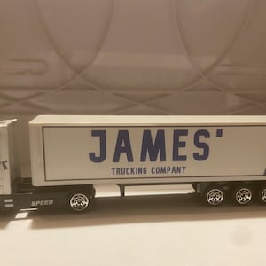 Personalized toy truck, customized with your child's name on the side of the truck: birthday, Christmas, any event for children image 3