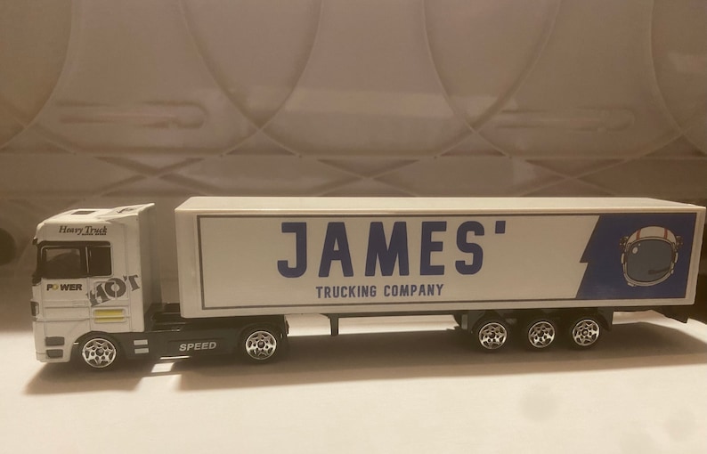 Personalized toy truck, customized with your child's name on the side of the truck: birthday, Christmas, any event for children image 3