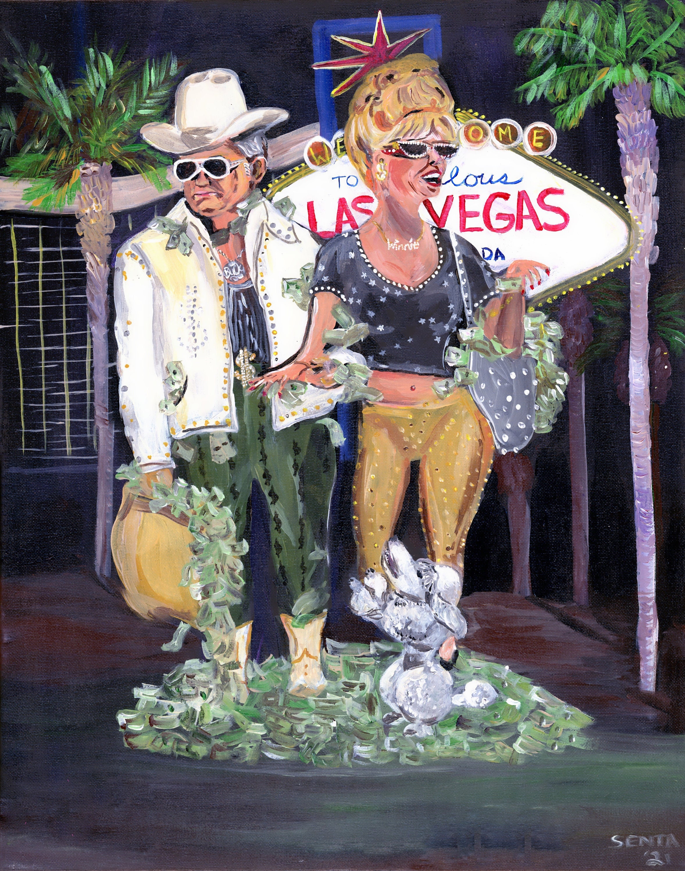 Viva Las Vegas a Fun and Funky PoP Art Painting of the Vegas