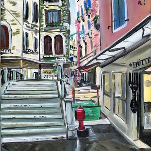 Venice Giclee Print | Print of Venice Canal Painting | Venice Home Decor | Painting of Italy Grand Canal
