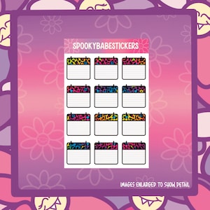 Rainbow Leopard Notebooks Matte Sticker Sheet