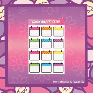 Colorful Checks Notebooks Matte Sticker Sheet