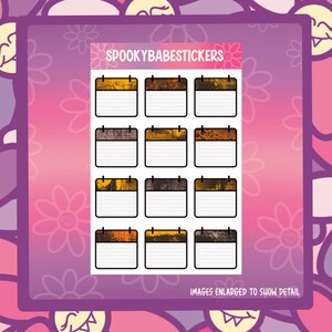 Halloween Grunge Notebooks Matte Sticker Sheet