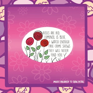True Crime Poem Vinyl Sticker
