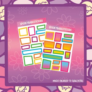 Rainbow Awkward Boxes Matte Sticker Sheet (Free Sticker Eligible. Info in Photos)