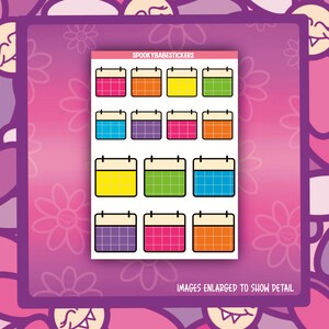 Rainbow Grid Notebooks Matte Sticker Sheet