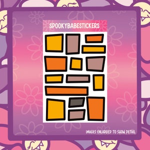 Autumn Awkward Boxes Matte Sticker Sheet