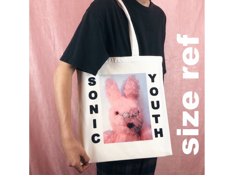 Post Canvas shopping bag 100/% recycled eco friendly grunge indie shoegaze lofi music Handmade Linen Tote Bag Bjork