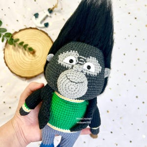 Patrón de crochet de Johnny el gorila, patrón de crochet de mono, patrón de crochet de gorila