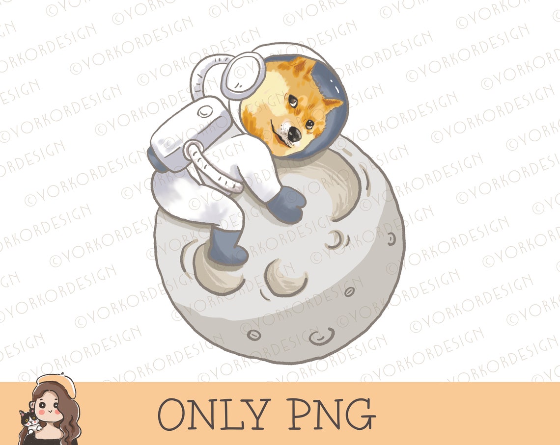 DOGECOIN To The Moon PNG Dogecoin Meme Stock Market PNG | Etsy
