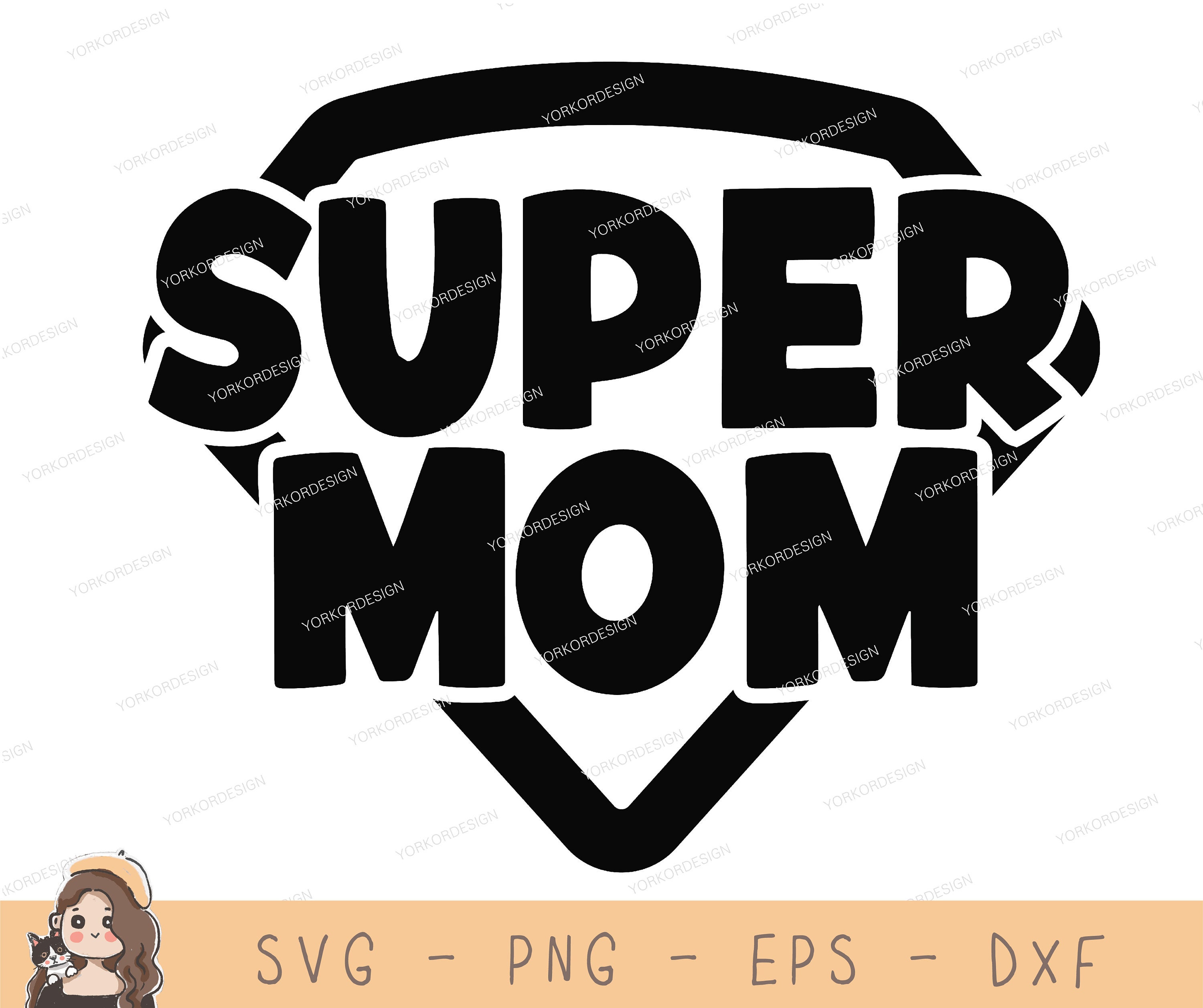 super mom svg