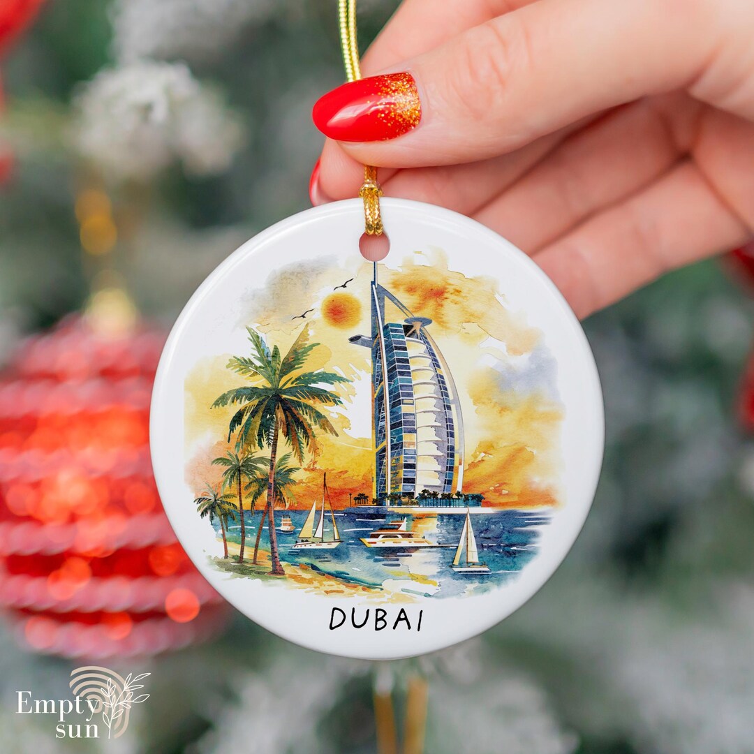 DUBAI Christmas Ceramic Ornament, Africa Ornament, Travel Christmas ...