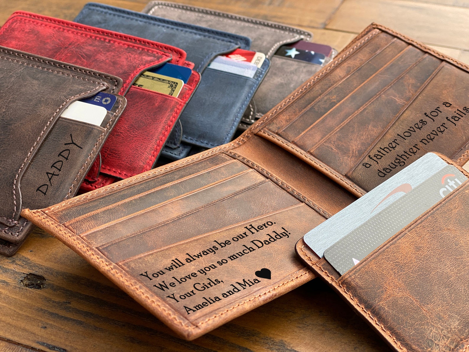 Leder Portemonnaie für Männer personalisierte Geldbörse Etsy