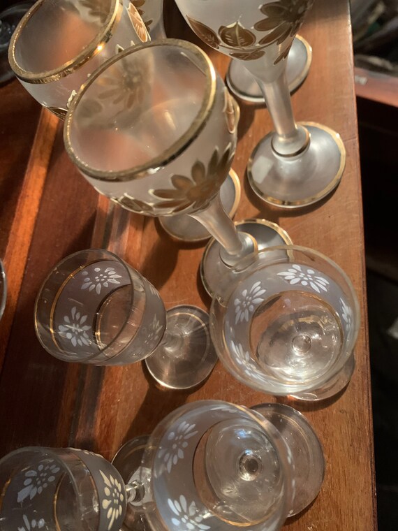 Kitchen & Dining Drink & Barware Set of 10 vintage bitter glasses Home