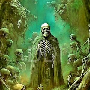 Steampunk Gothic Skeleton - 3D Digital Download High Resolution - Fantasy Image - Magical Mystical Art - Skull Art - Gothic Art - Pagan Art