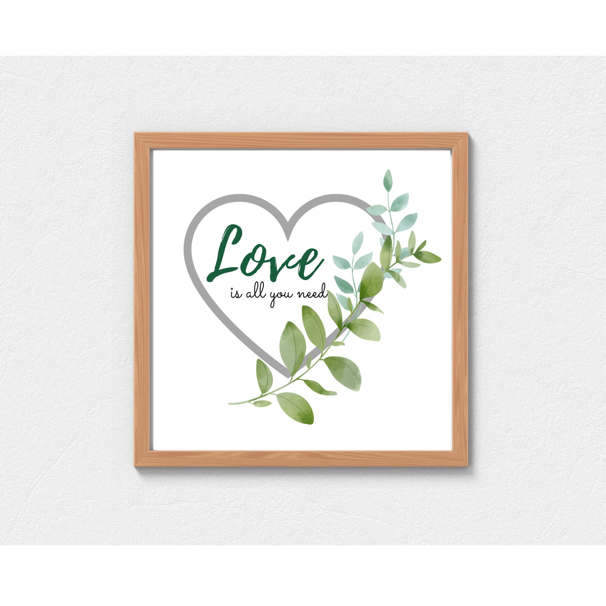 Love is All You Need Wall Art Love Wall Decor Love Etsy