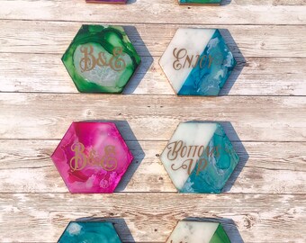 4” Marble Coasters- Custom