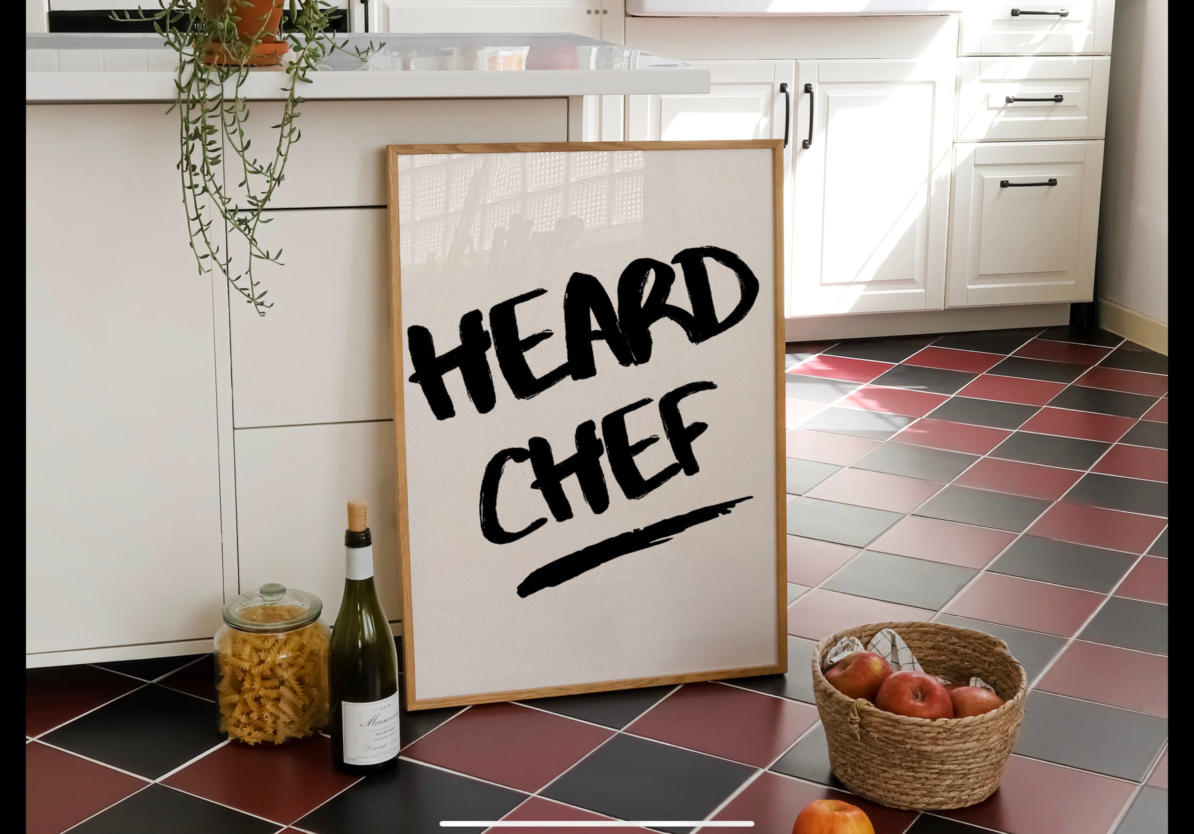 Home & Living :: Kitchen & Dining :: Kitchen Decor :: Chef Was Cute, Gnome  Digital Print