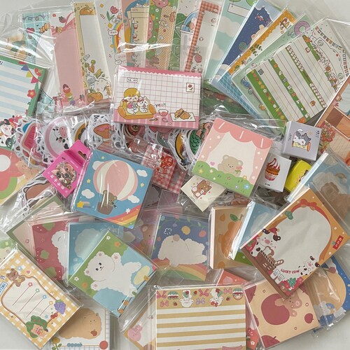 Stationery Grab Bag Cute Korean Stationery Memos and Etsy