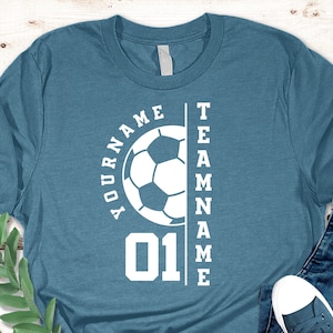 Custom Soccer Shirt, Personalized Soccer Gifts, Soccer Mom Shirt, Soccer Team Shirt, Player Name TShirt, Matching Soccer Shirts