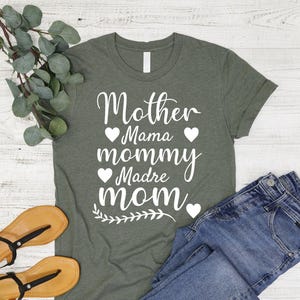 Mother Mama Mommy Mom T-Shirt, Funny Mother&#39;s Day Gift, Momday Tee for Her, Cute Mama Shirt, Mommy T-Shirt, Gift for Mom, Mom Life Tee