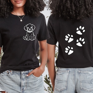 Paw Shirt, Dog Paw Shirt, Dog Lover Shirt, Pet Lover Gift, Animal Lover Shirt, Gift For Dog Lover, Animal Lover Gift, backside print tee