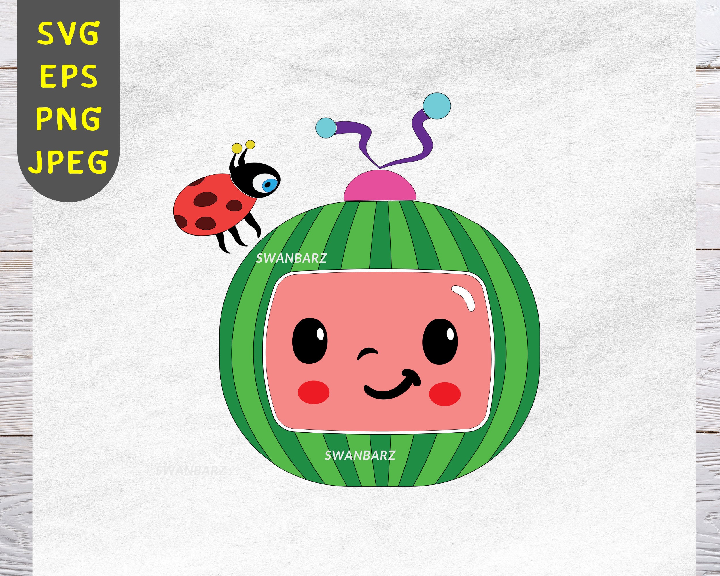 Cocomelon svg, cute cocomelon , Instant Download,SVG, Bundle