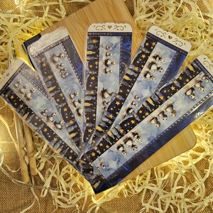 Marcador feito à mão - Estilo colagem - Tema infantil - Patos aquáticos - presente - feito à mão - mídia mista - álbum de recortes - Presente exclusivo e ávido para leitores de livros