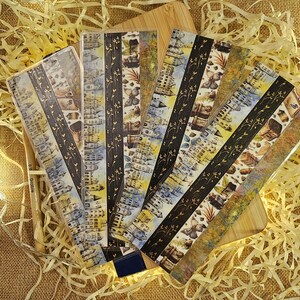 Marcador feito à mão - Estilo colagem - Grande - Fantasia - Efêmera da cidade mágica - presente - feito à mão - mídia mista - Presente exclusivo e artístico para amantes de livros