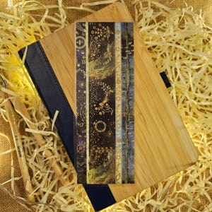 Marcador feito à mão - Estilo colagem - Grande - Fantasia - Efêmera da cidade mágica - presente - feito à mão - mídia mista - Presente exclusivo e artístico para amantes de livros
