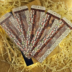 Marcador feito à mão - Estilo colagem - Tema de animais e cachorros para crianças - presente - feito à mão - mídia mista - álbum de recortes - Presente exclusivo e ávido para leitores de livros