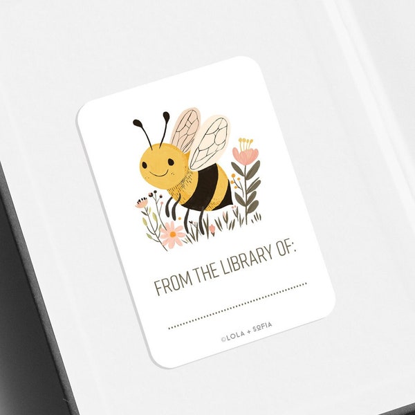 Smiling Bee Bookplate Set