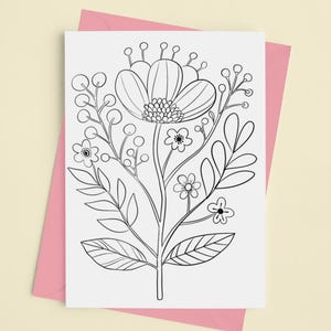 Carte de voeux simple à colorier | Du plaisir à imprimer pour tous les âges
