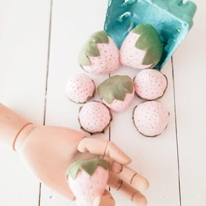 Pink Felt Strawberries Pretend Food