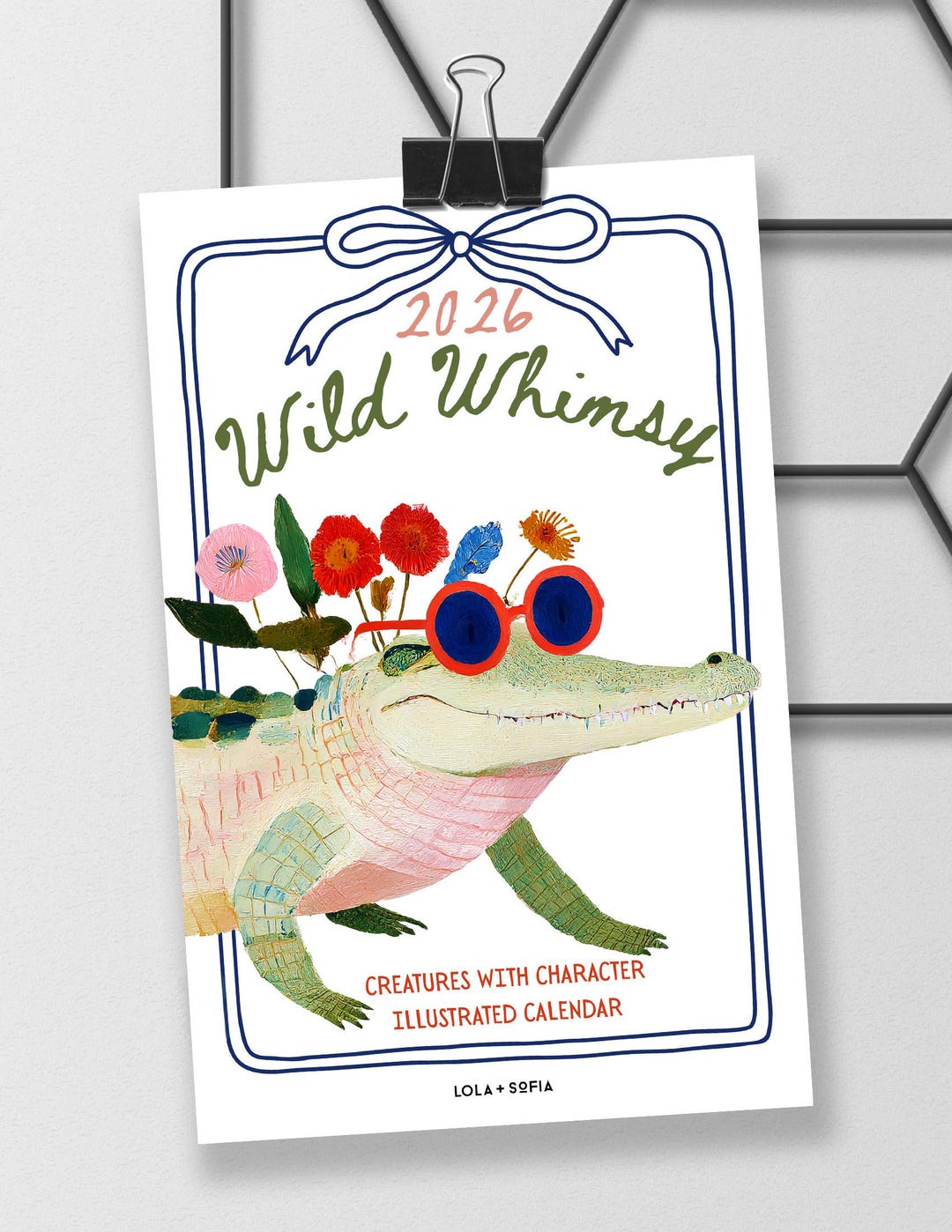 2026 Wild Whimsy Printable Calendar • Animal Wall Art • Kids Room Decor ...