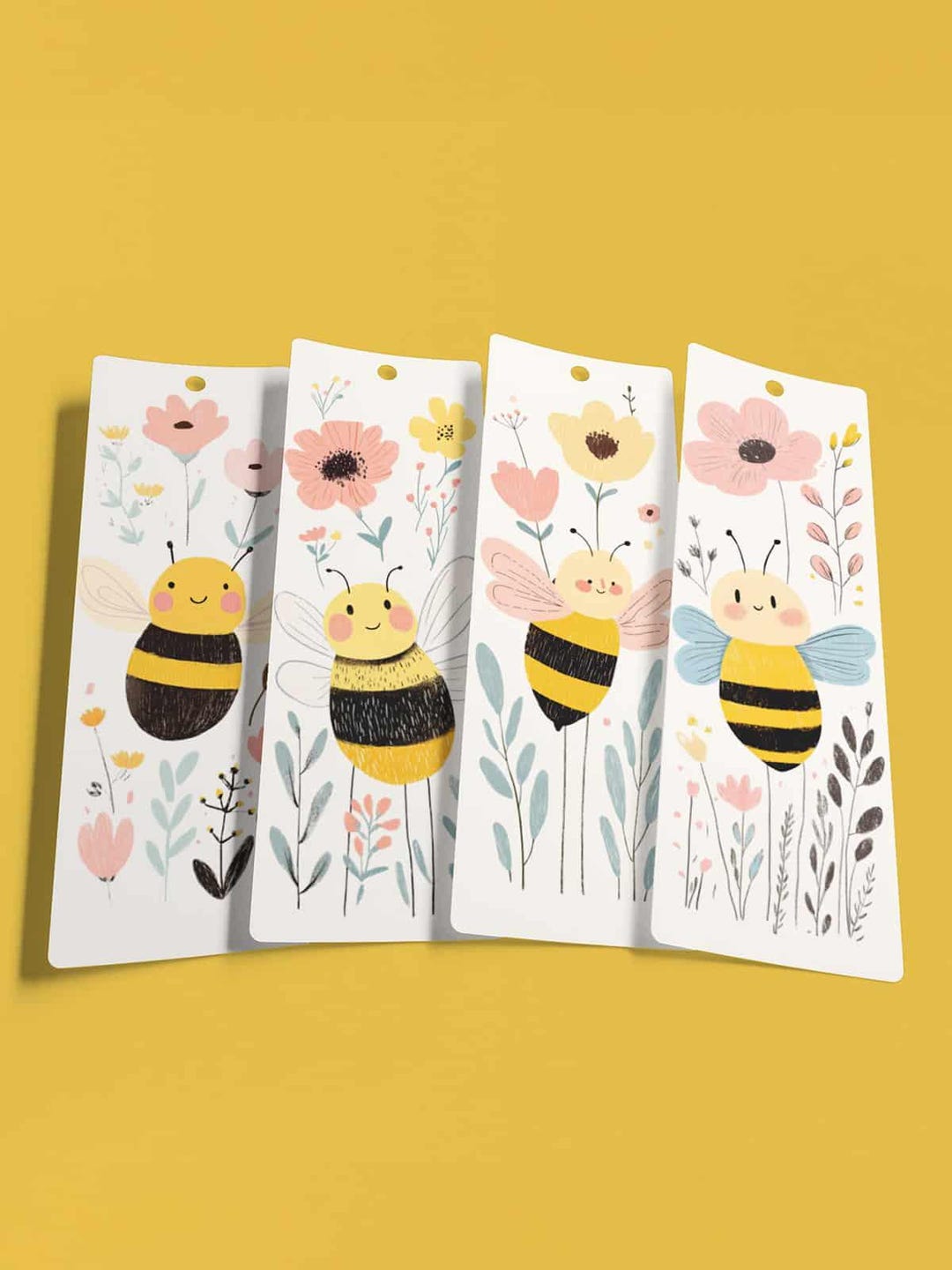 Happy Buzzing Bees Printable Bookmark Set - Etsy