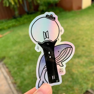 Holographic BTS Army Bomb Whalien Sticker