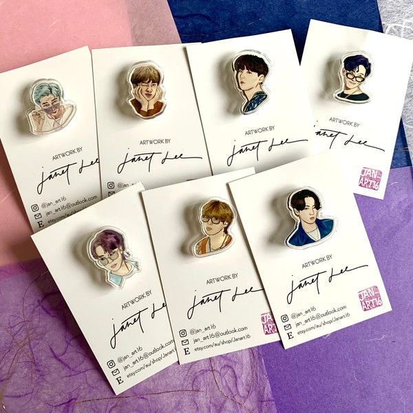 Bts Enamel Pin Etsy