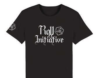 Roll Initiative | Organic Cotton T-Shirt | Dungeons and Dragons | Check For Traps | Critical Role | Dungeon Master