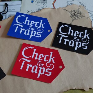 Check For Traps | Gift Tags | Set Of 12 | With Coloured Twine | Dungeons and Dragons |