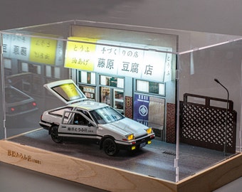 Fujiwara Tofu Shop Scene Large 1:24 | Model Parking Garage Initial D