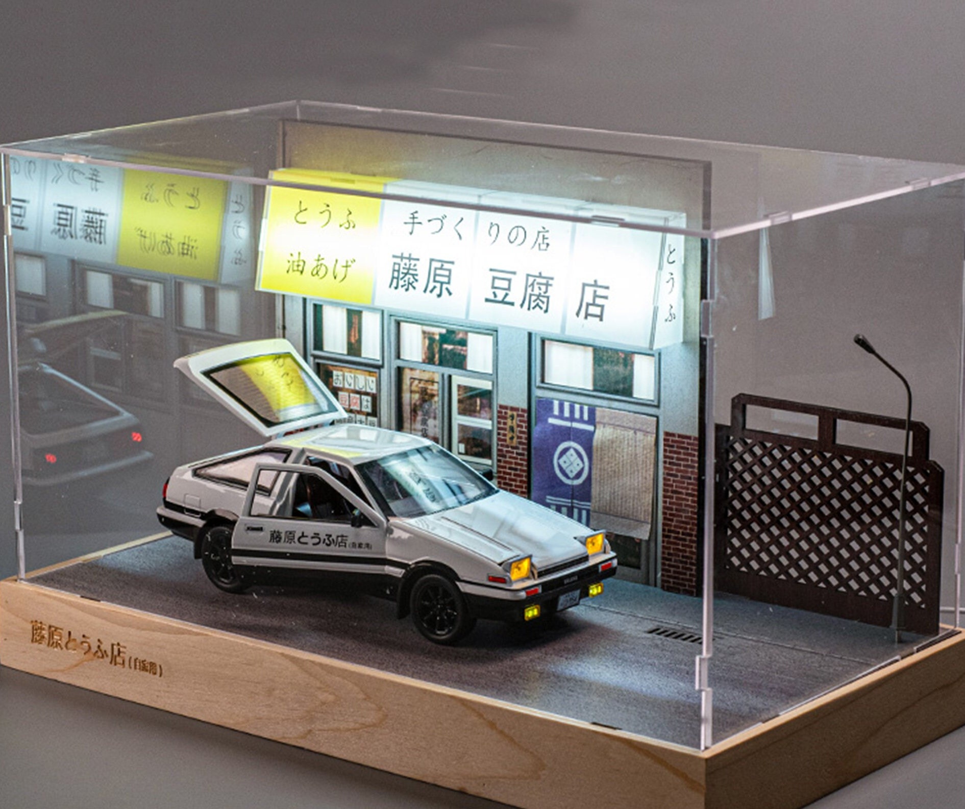 Fujiwara Tofu Shop Scene Large 1:24 | Model Parking Garage Initial