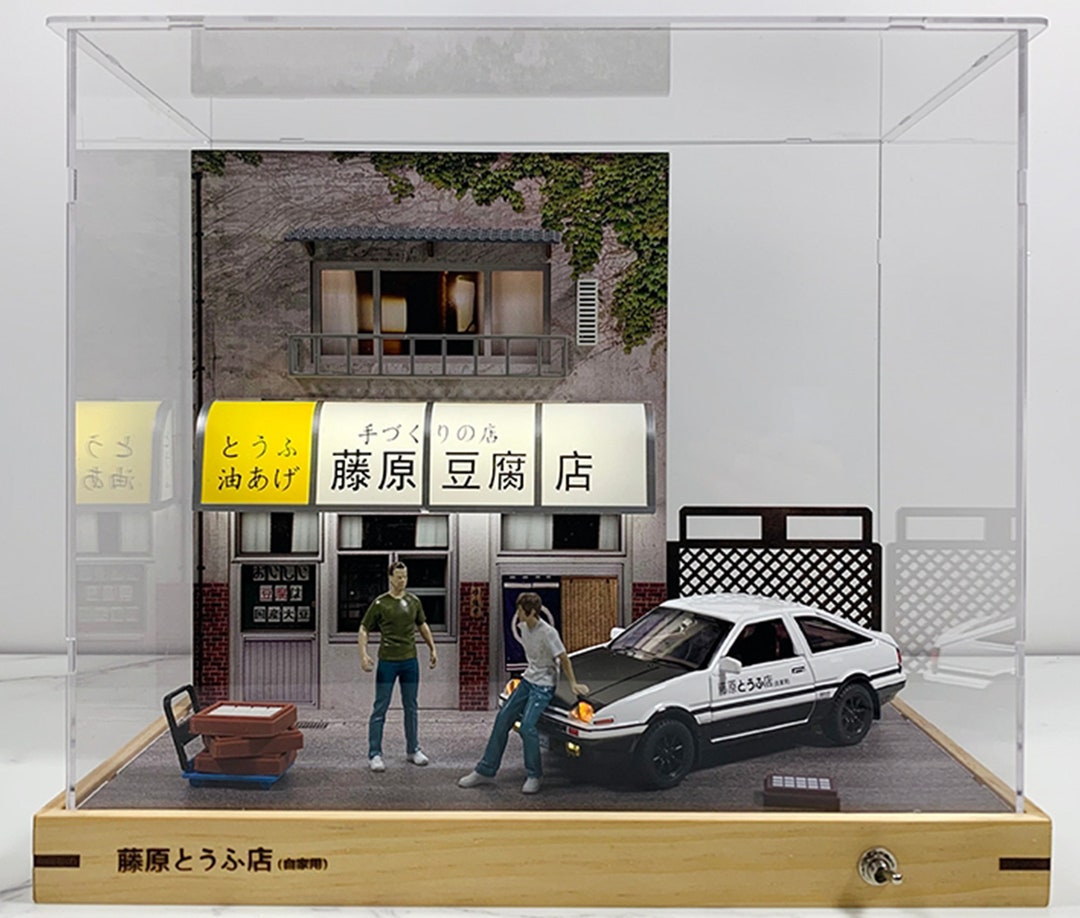 Fujiwara Tofu Shop Scene With AE86 Car Model With Doll - Etsy Norway