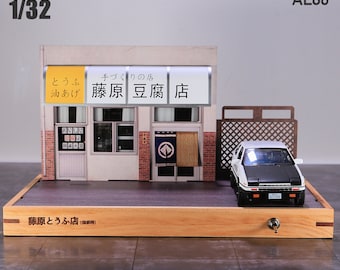Fujiwara Tofu shop Scene, 1:32 Model parking garage, Initial D