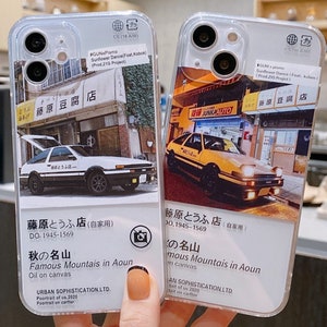 Initial D Phone case for iPhone 13 12 11 Pro Max Mini iPhone XR XS Max, Fujiwara Tofu Shop iPhone 7 8 case, AE86 iPhone 7 8 Plus case