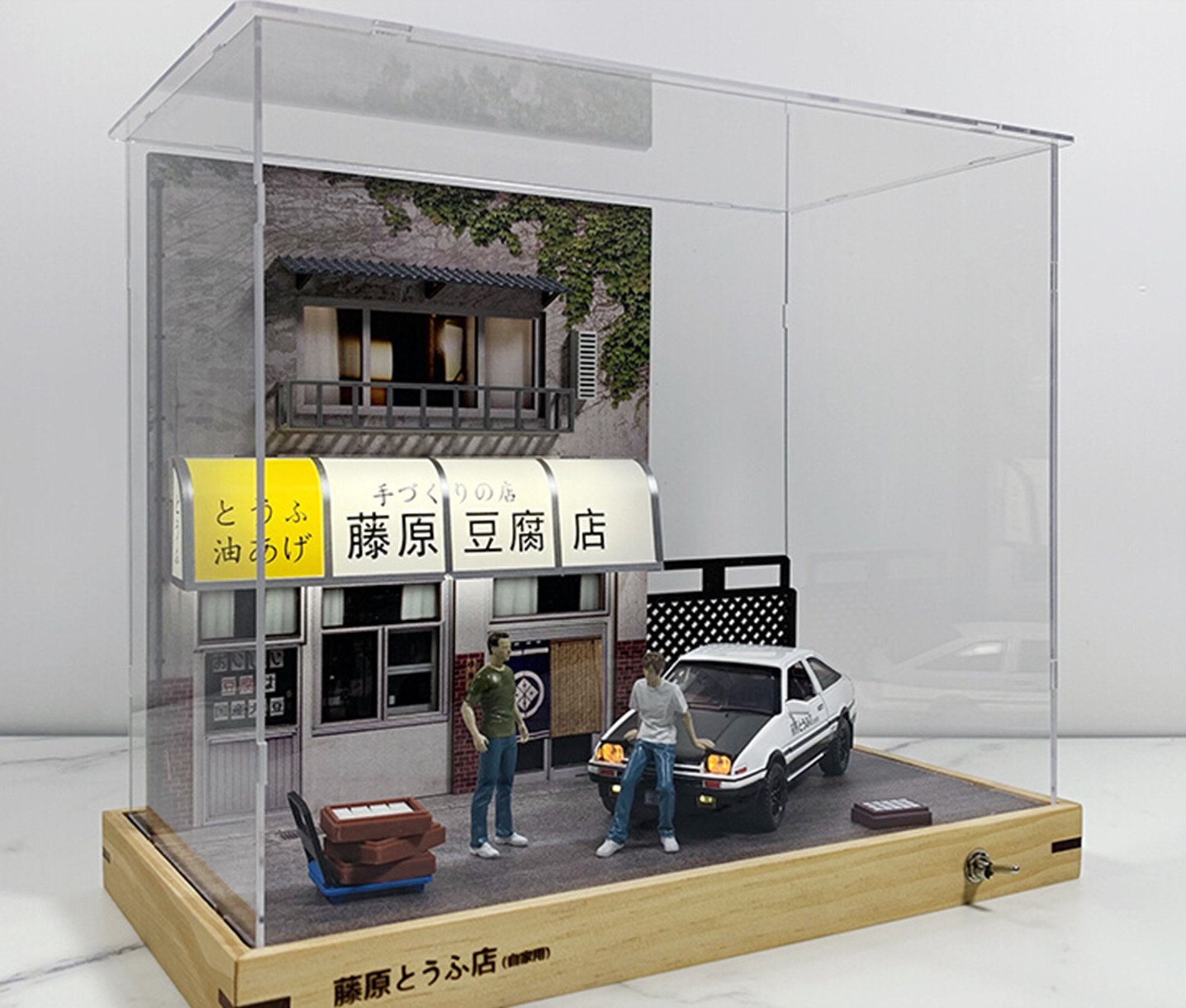 Syuuou Fujiwara商品 Fujiwara Tofu Shop Scene With AE86 Car Model With Doll - Etsy