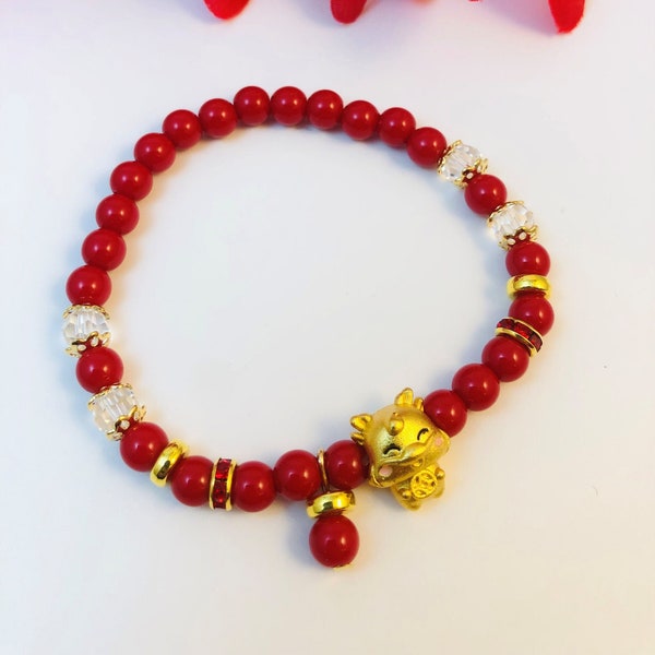 Year of the Dragon Bracelet, Chinese Zodiac Bracelet, Dragon Bracelet, Good Fortune Bracelet, Chinese New Year Bracelet