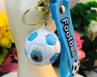 Messi, Argentina and Soccer Ball Keychains