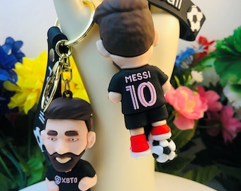 Messi, Argentina and Soccer Ball Keychains